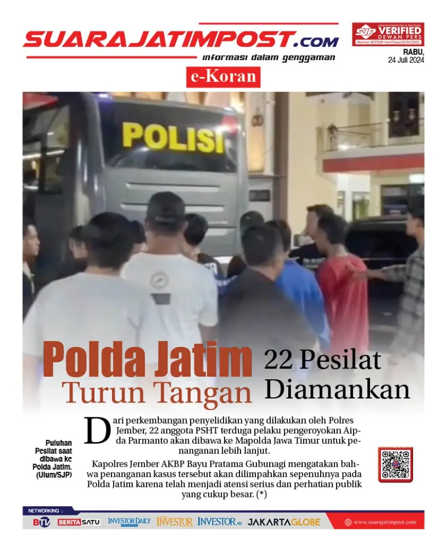 eKoran, Edisi Rabu, 24 Juli 2024