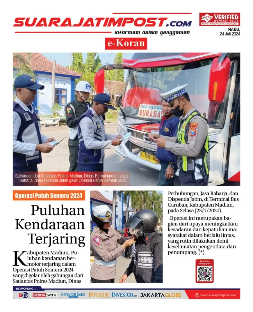 eKoran, Edisi Rabu, 24 Juli 2024