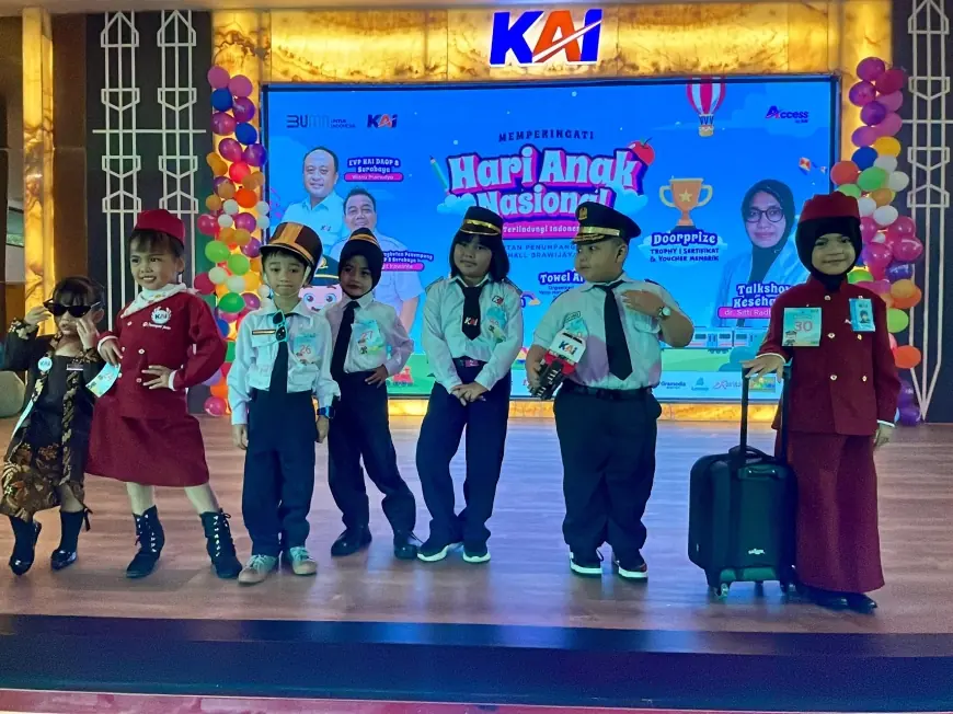 Perayaan Hari Anak Nasional: KAI Daop 8 Surabaya Tingkatkan Kreativitas Anak Lewat Berbagai Kegiatan