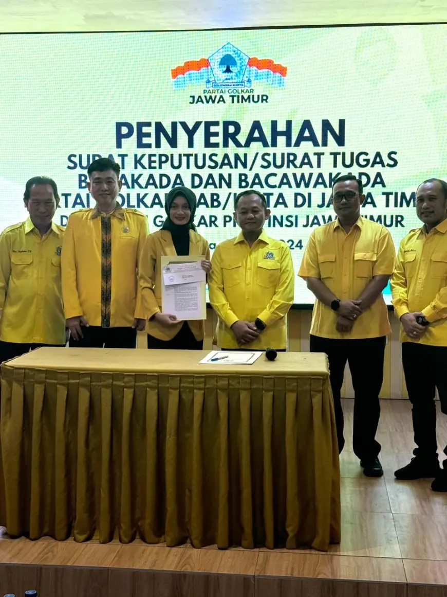 Vinanda Terima Surat Instruksi Partai Golkar Sebagai Calon Wali Kota Kediri