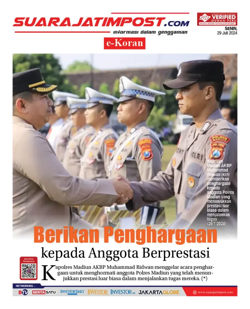 eKoran, Edisi Senin, 29 Juli 2024