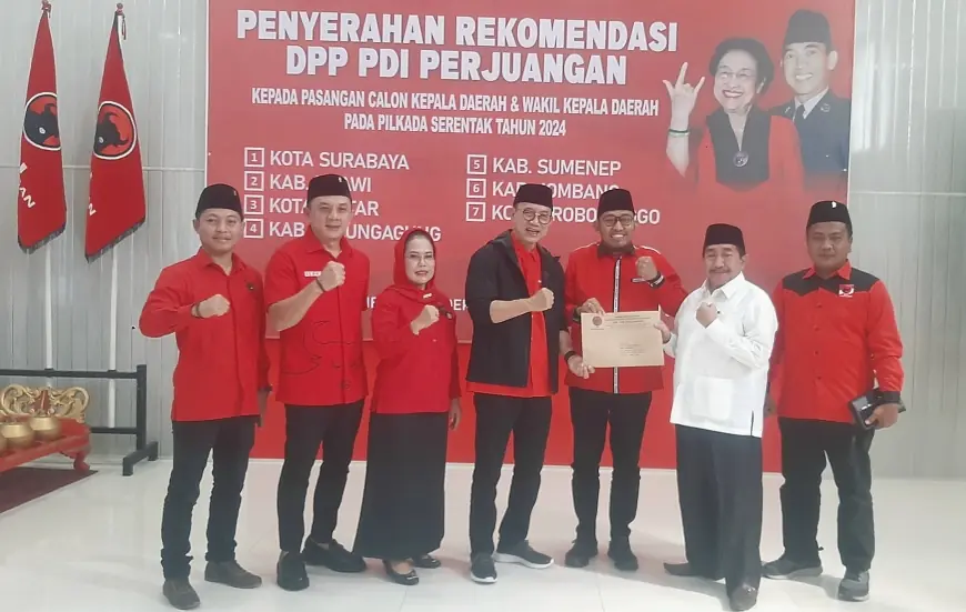 Penyerahan Rekomendasi DPP PDIP Pada 7 Paslon Bacakada Pilkada Serentak 2024