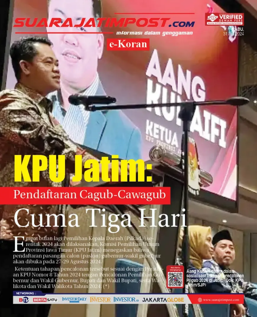 eKoran, Edisi Rabu, 31 Juli 2024