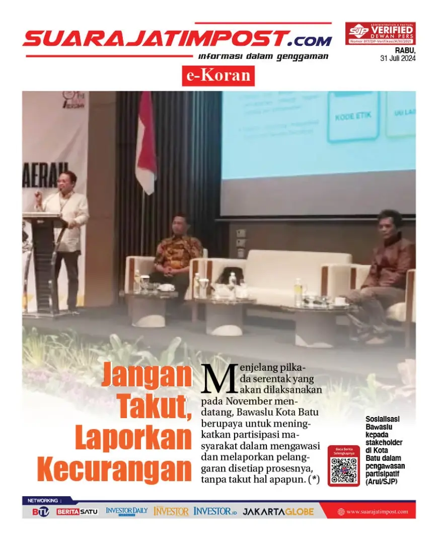 eKoran, Edisi Rabu, 31 Juli 2024