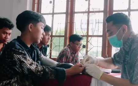 Seratus Orang Santri Ponpes Gadingmangu Jombang Ikuti Pemeriksaan Kesehatan