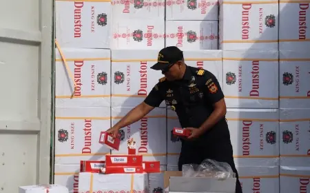 BC Tanjung Perak Gagalkan 16 Kontainer Setara Rp 217,3 Miliar dari 73 Juta Batang Rokok Ilegal Selundupan