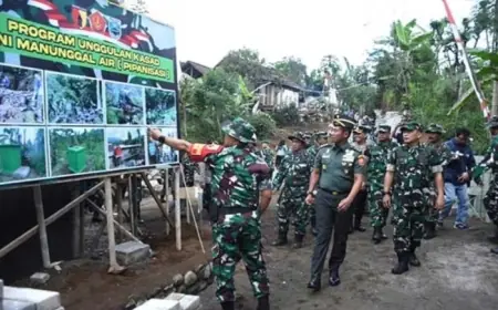 Tinjau TMMD, Aster Panglima TNI dan Danrem Kunjungi Probolinggo