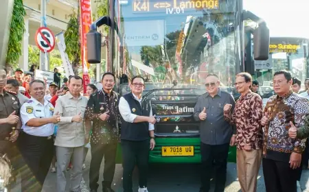 Bus Trans Jatim Lamongan - Gresik koridor IV Mulai Beroperasi