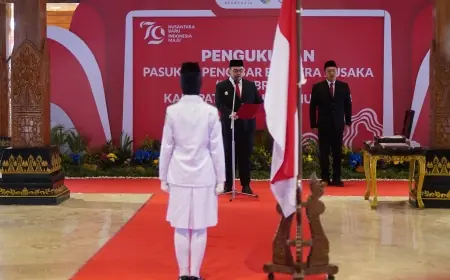 Mas Dhito Kukuhkan 75 Anggota Paskibraka Kabupaten Kediri 2024