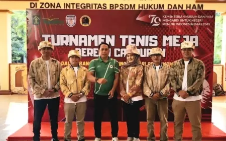 Jaket Karya WBP Lapas II B Pasuruan Jadi Ajang Promo di Lomba Tenis Meja