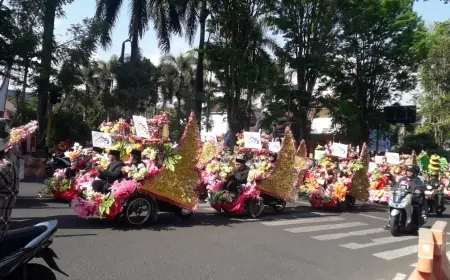 Andong dan Becak Hias, Warnai Tasyakuran Hari Jadi Bondowoso