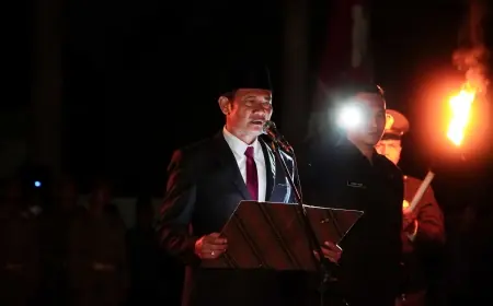 Apel Kehormatan dan Renungan Suci HUT ke 79 RI di Lamongan