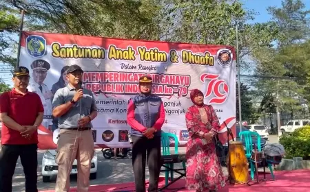 Lintas Komunitas dan LSM Meriahkan HUT ke-79 RI dengan Santunan Anak Yatim di Kertosono