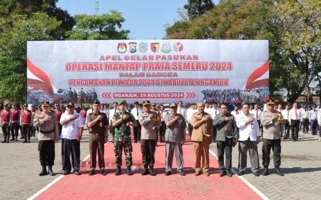 Simulasi Sistem Pengamanan Kota, Komitmen Polres Nganjuk Wujudkan Keamanan Pilkada 2024