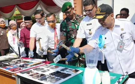 Kejari Sidoarjo Eksekusi Pemusnahan Barang Bukti dari 291 Perkara Pidana Ringan Hingga Khusus