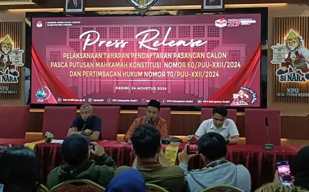 Pasca Putusan MK, KPU Kabupaten Kediri Ubah Syarat Minimal Dukungan Pilbup 2024