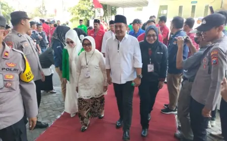 Pasangan Mundjidah - Sumrambah Daftar Kontestasi Pilkada 2024 Ke KPU Jombang