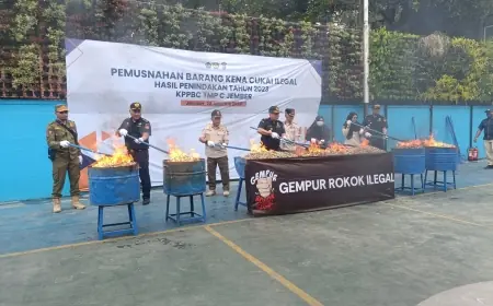 Bea Cukai Jember Musnahkan Barang Bukti Bernilai Rp 1,2 Miliar