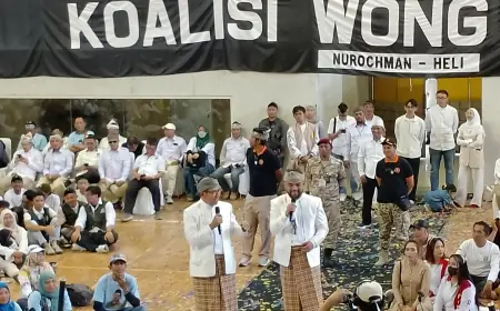 Cak Nur dan Heli Daftarkan Diri di KPU dan Deklarasi Koalisi Wong Batu.