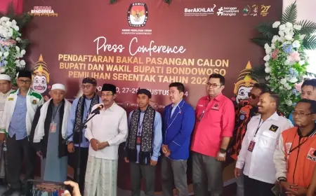 Pasangan Bagus Daftar ke KPU Bondowoso, Tersirat Filosofi Becak dan Pepatah Arab