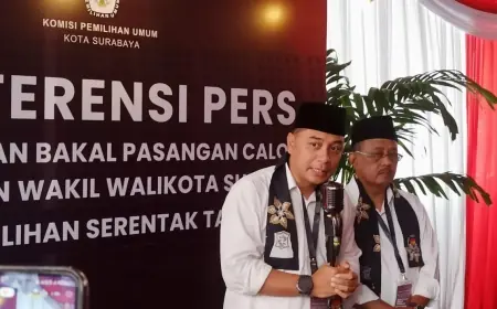 Eri Cahyadi dan Armuji Resmi Daftar Pilwali Kota Surabaya, Dapat Dukungan 18 Partai