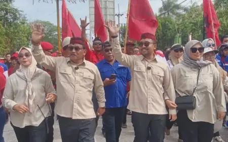 Pilkada Nganjuk 2024: Marhaen Djumadi - Trihandy Cahyo Saputro Janji Lanjutkan Program Pemerintahan Sebelumnya Bila Terpilih