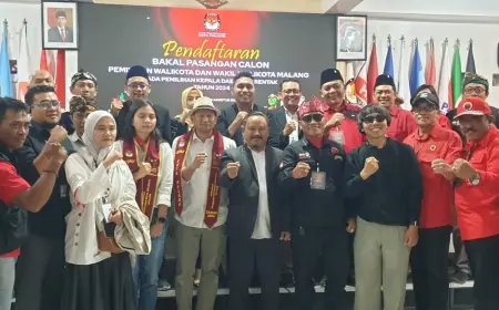 Meski Tanpa Koalisi, PDI Perjuangan Mantab Usung Pasangan Sam HC - Ganis di Pilkada Kota Malang