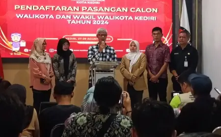 Tutup Tahap Pendaftaran, Dua Paslon Bakal Bersaing di Pilwali Kota Kediri