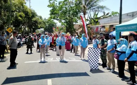 Gerak Jalan Taring di Bondowoso Meriah, Probo Nugroho : Sumber Wringin Menyala