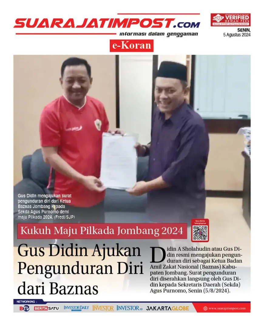 eKoran, Edisi Senin, 5 Agustus 2024