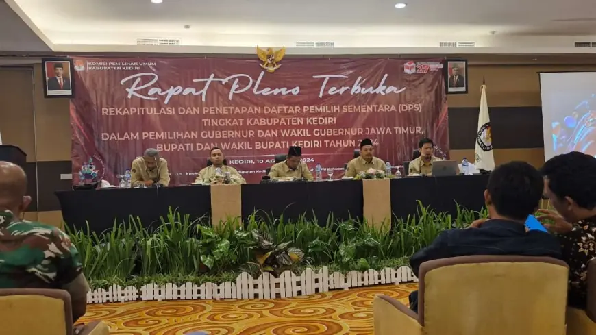 KPU Kabupaten Kediri Tetapkan DPS Pilkada 2024 dan Jumlah TPS