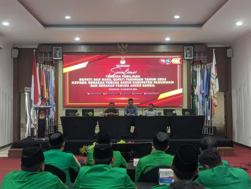 KPU Kabupaten Pasuruan Gelar Sosialisasi Tahapan Pemilih Bersama GP Ansor