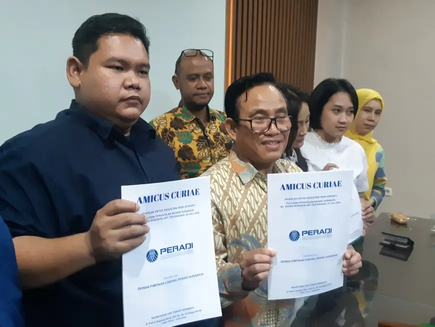 Menyikapi Putusan Bebas Ronald Tannur, DPC Peradi Surabaya Ajukan Amicus Curiae ke MA