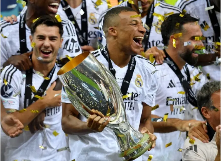 Kylian Mbappe Cetak Gol Debut untuk Real Madrid Menangkan Piala Super Cup 2024