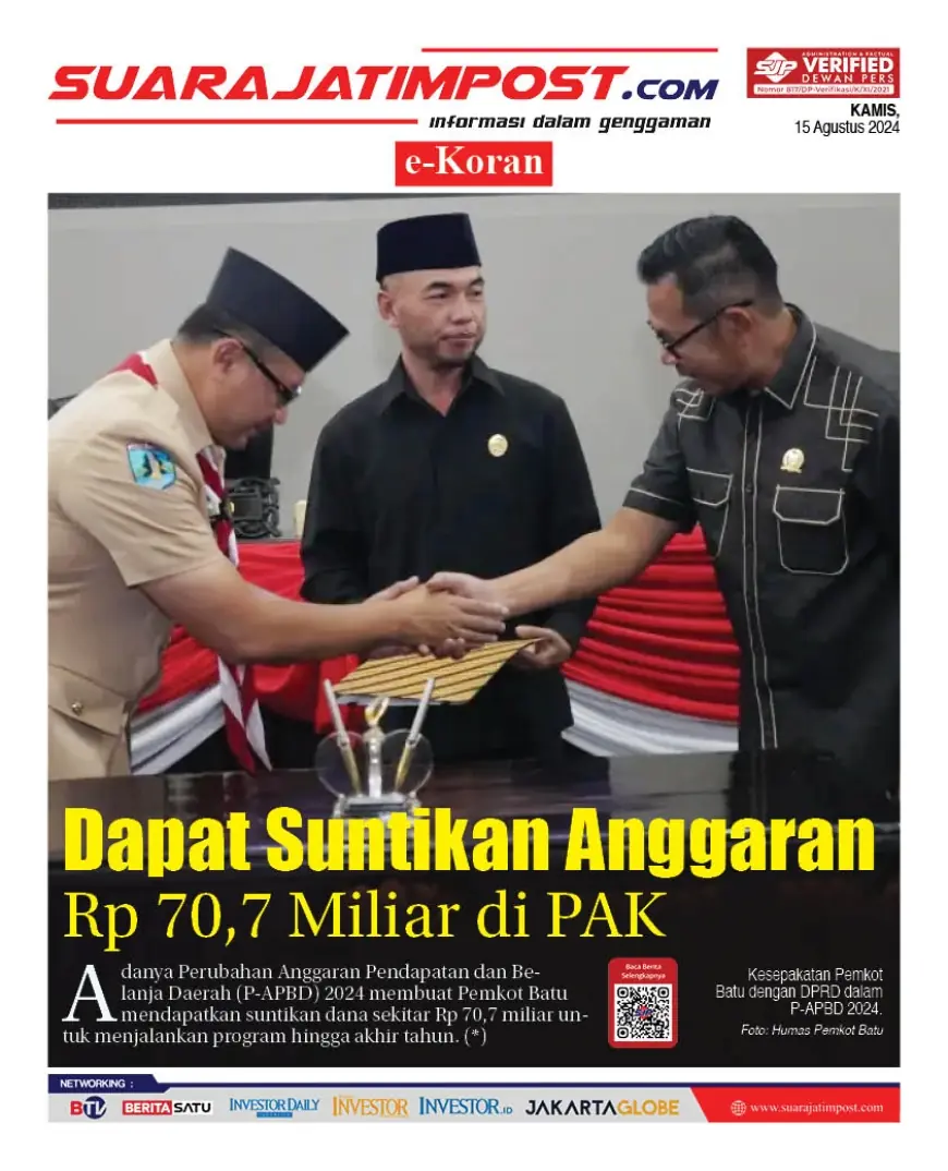 eKoran, Edisi Kamis, 15 Agustus 2024