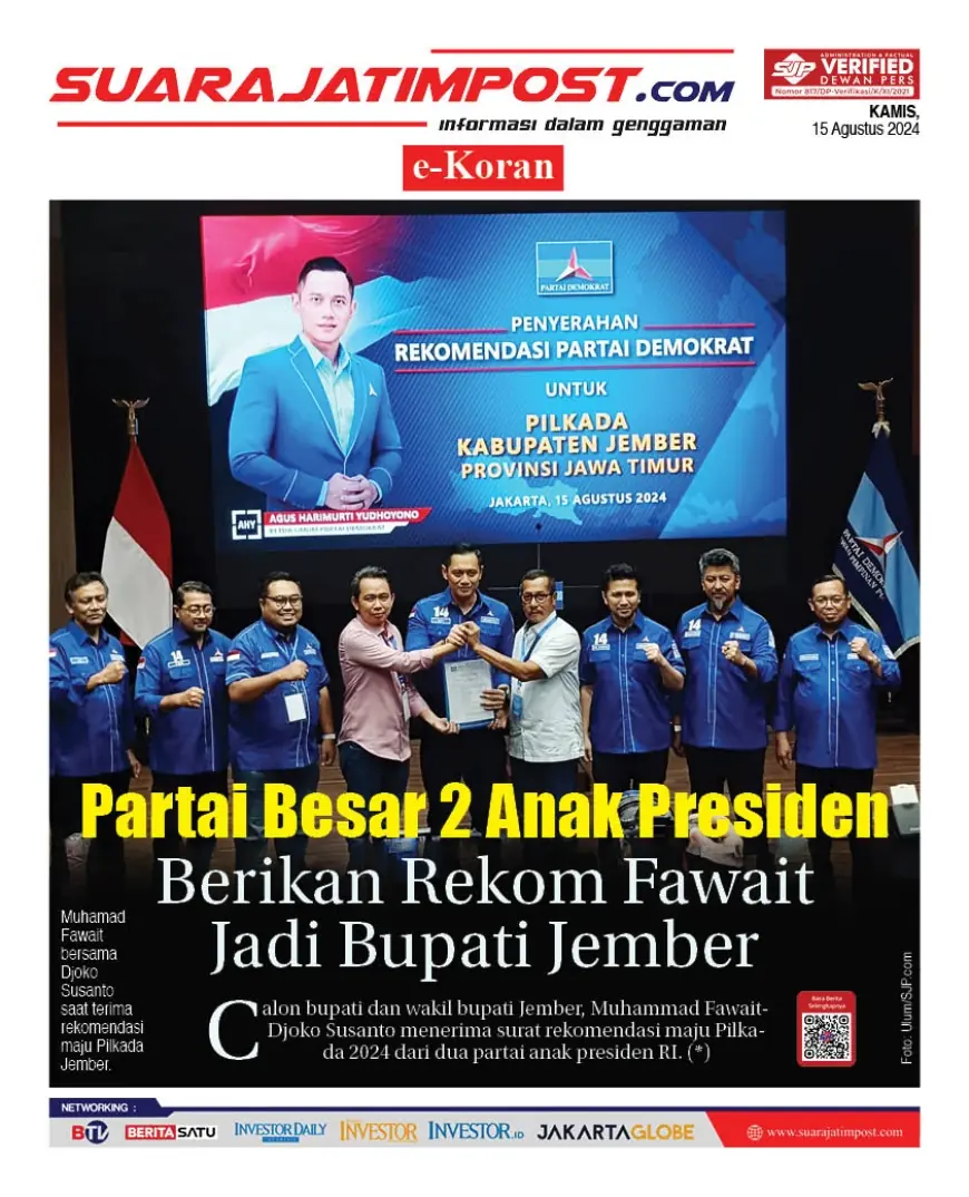 eKoran, Edisi Kamis, 15 Agustus 2024