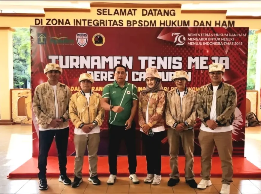 Jaket Karya WBP Lapas II B Pasuruan Jadi Ajang Promo di Lomba Tenis Meja