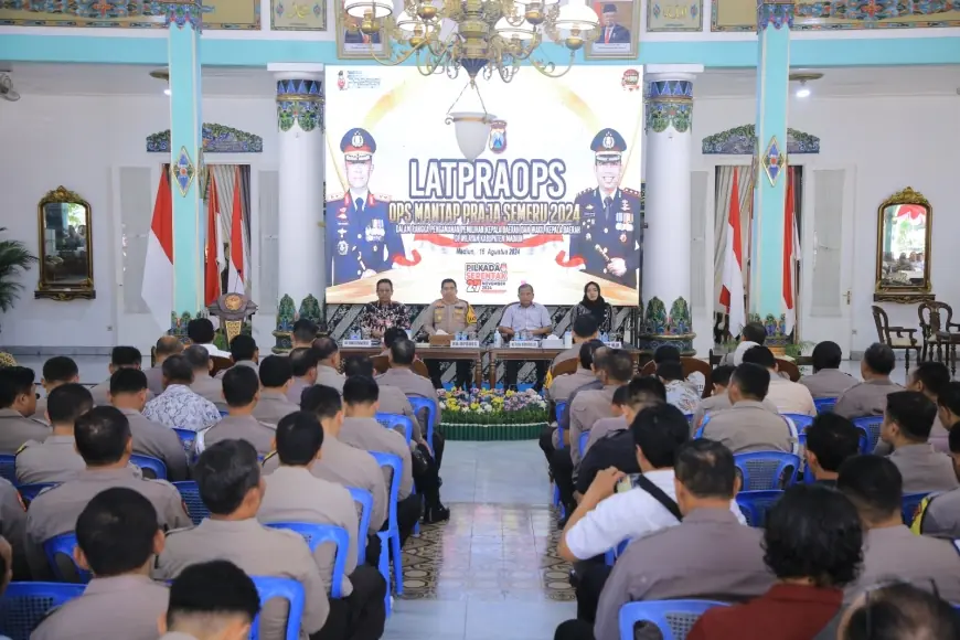 Polres Madiun Gelar Latpraops Mantap Praja Semeru 2024 : Fokus pada Pengamanan Pilkada