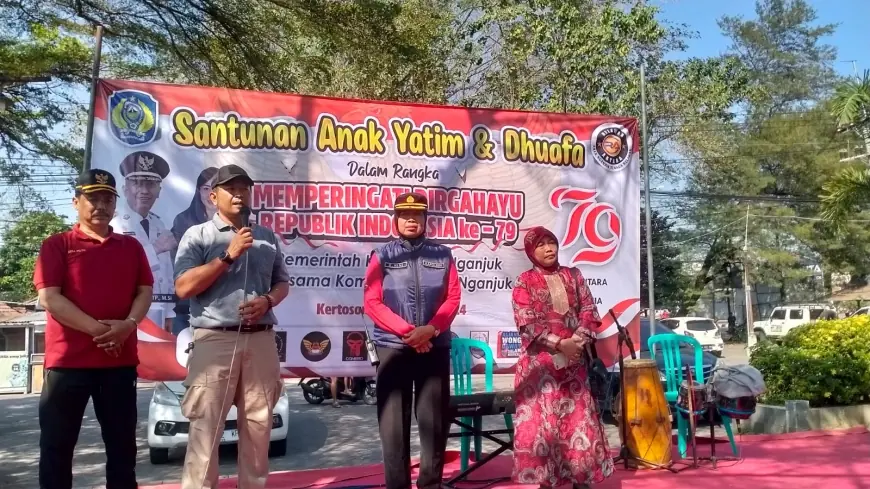 Lintas Komunitas dan LSM Meriahkan HUT ke-79 RI dengan Santunan Anak Yatim di Kertosono