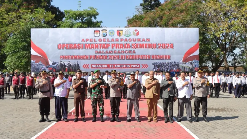 Simulasi Sistem Pengamanan Kota, Komitmen Polres Nganjuk Wujudkan Keamanan Pilkada 2024