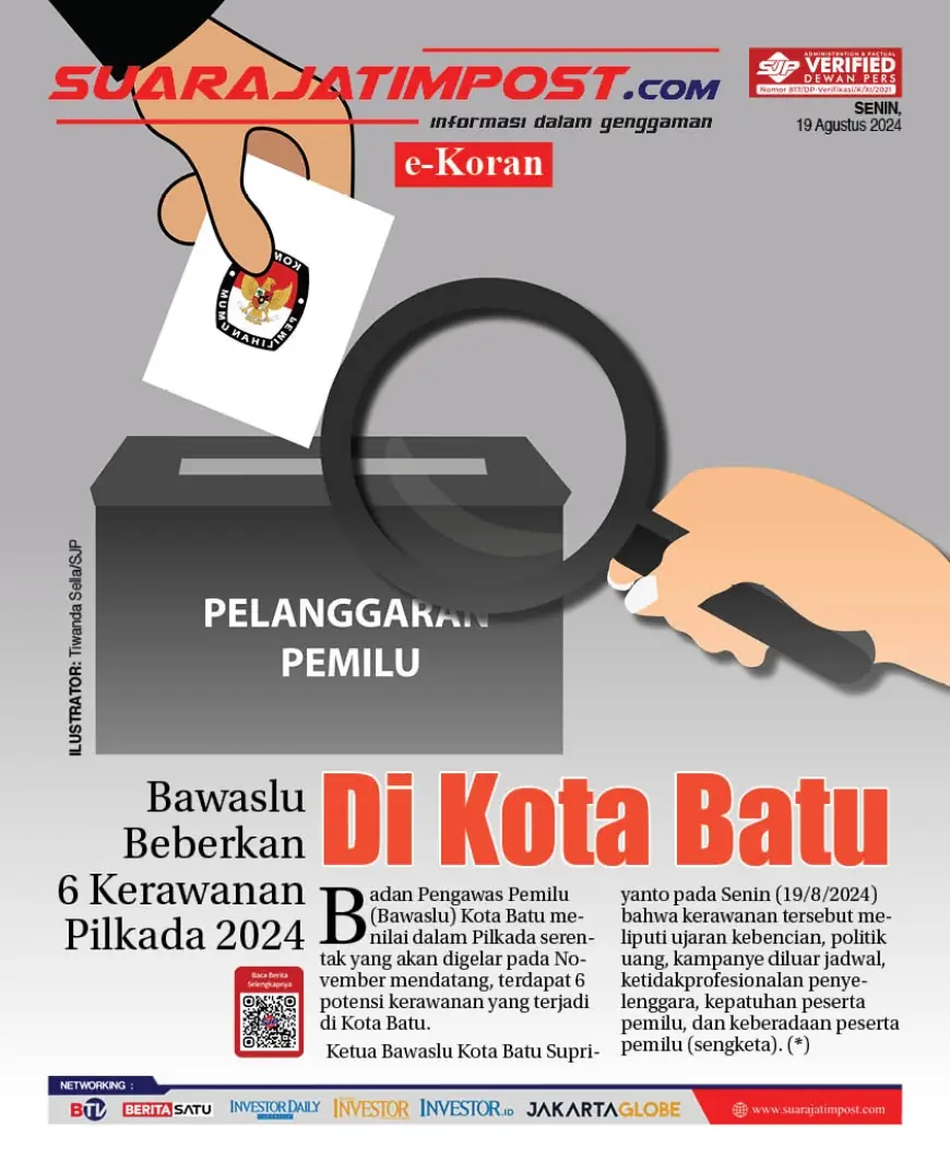 eKoran, Edisi Senin, 19 Agustus 2024