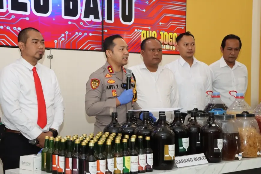 Polres Batu Amankan 255 Jenis Miras