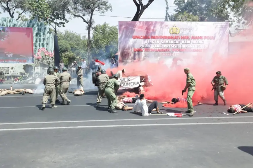 Perdana, Peringatan Hari Juang Polri di Surabaya Dihadiri Kapolri dan Kapus Sejarah Polri