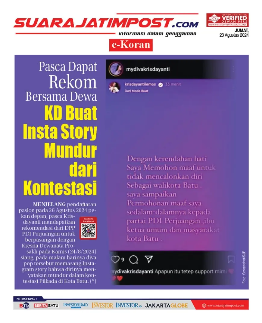 eKoran, Edisi Jumat, 23 Agustus 2024