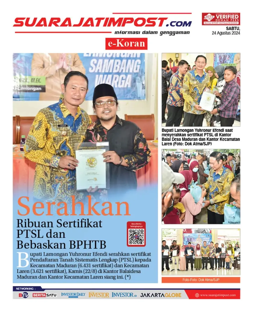 eKoran, Edisi Sabtu, 24 Agustus 2024