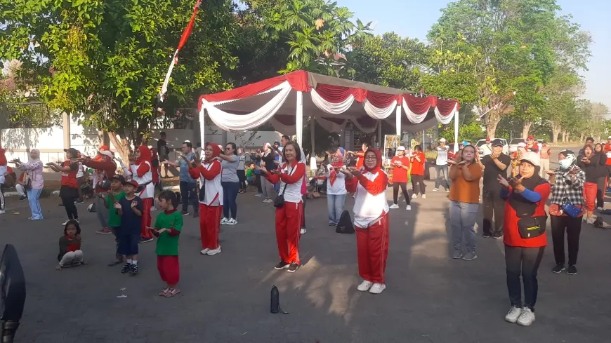 Semarak Jalan Sehat Merah Putih MAKI Jatim Libatkan  Ratusan Warga