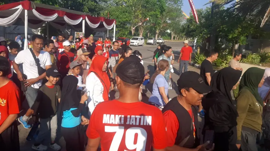 Semarak Jalan Sehat Merah Putih MAKI Jatim Libatkan  Ratusan Warga