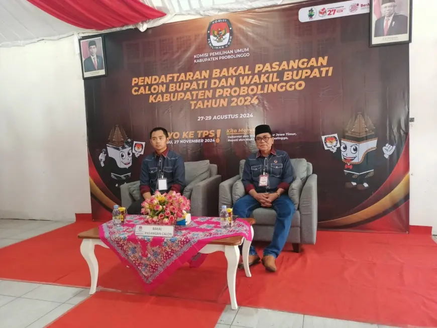 Hari Pertama, Putra Hasan Aminuddin Daftar Pencalonan Kepala Daerah Kabupaten Probolinggo