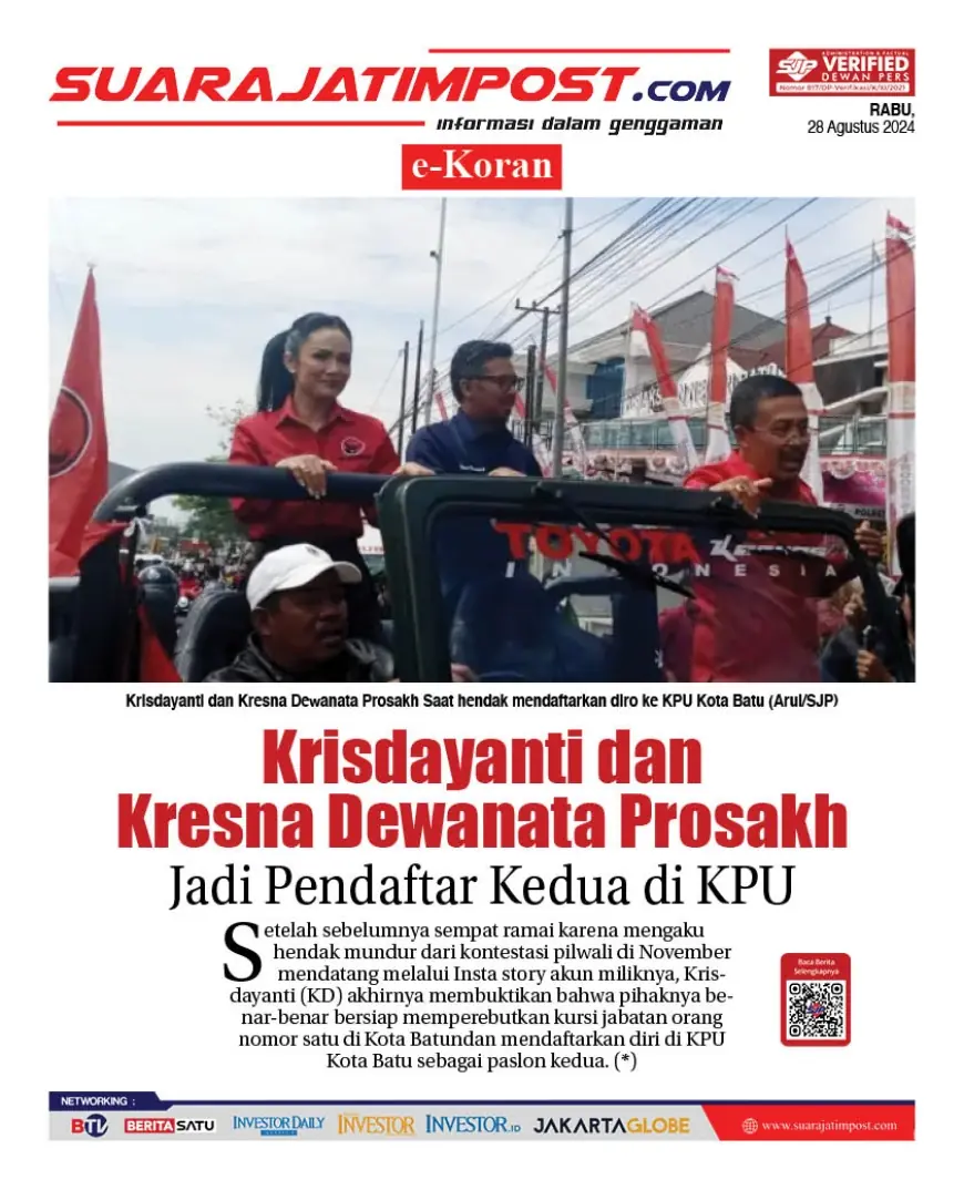 eKoran, Edisi Rabu, 28 Agustus 2024