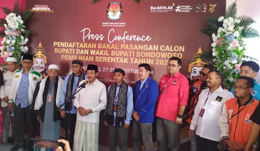 Pasangan Bagus Daftar ke KPU Bondowoso, Tersirat Filosofi Becak dan Pepatah Arab